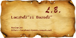 Laczházi Bazsó névjegykártya